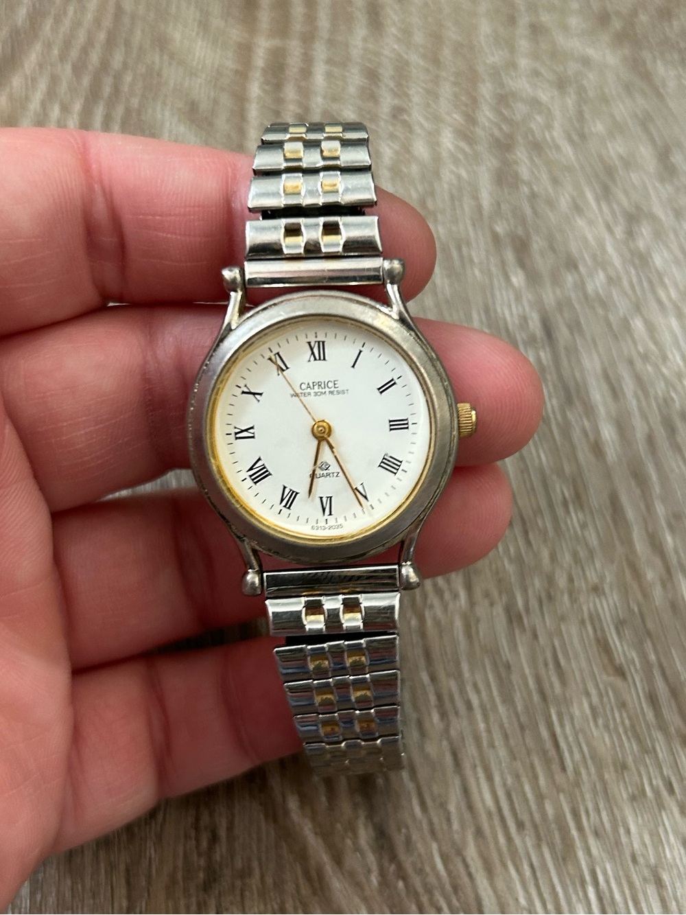 Vintage Two-Tone Silver and Gold Stretch Ladies Watch